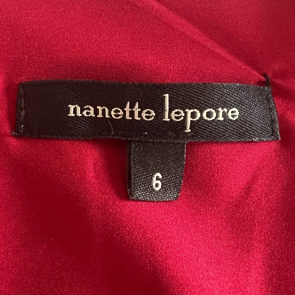 Silk Nanette Lepore Pink Patterned Dress Size 6 - Picture 10 of 10